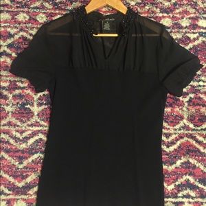 Willi Smith - Black Blouse with Beaded Detail